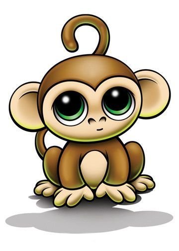 Обезьянка рисунок милый