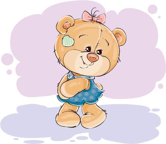 Медвежонок мультяшный девочка
