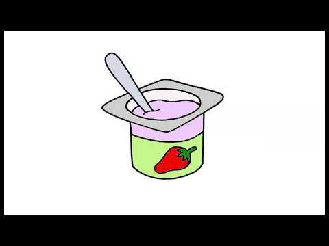 Рисунок йогурта для срисовки