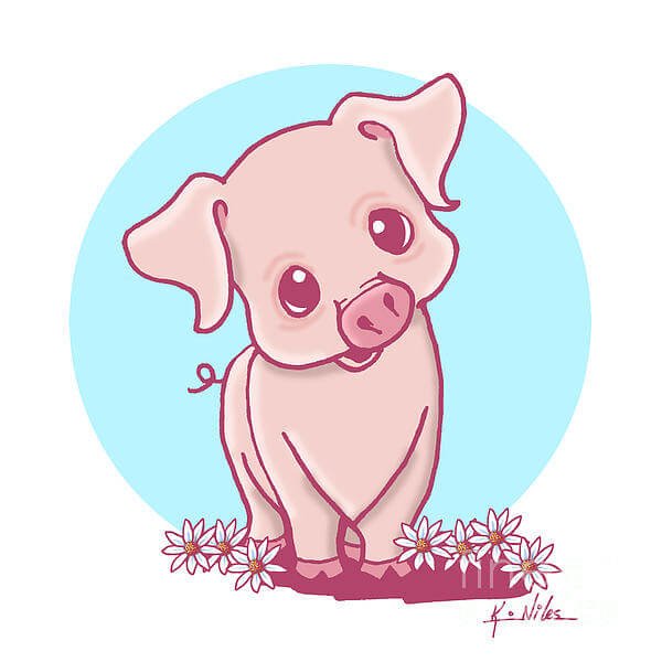 Свинья для срисовки