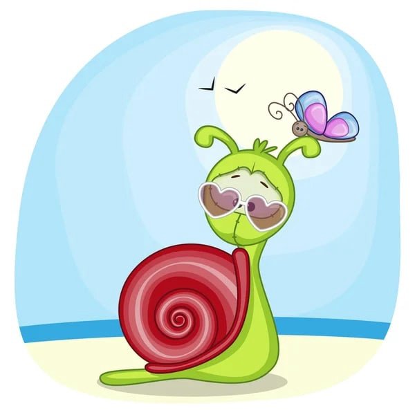 Милые улитки мультяшные