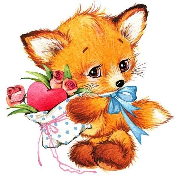 Зверюшки с цветами