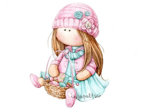 Куколка акварель