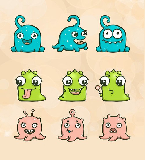 Картинки для срисовки монстрики