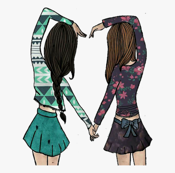 Рисунки карандашом подруги