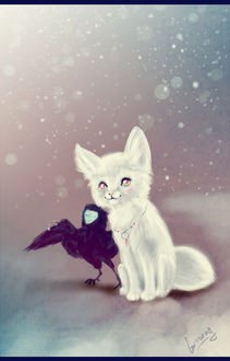 Белый Лисенок арт