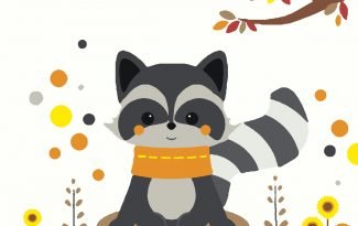 Енотик рисунок милый (45 фото)