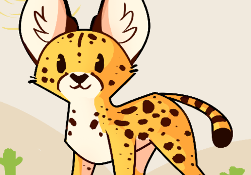 Сервал карандашом