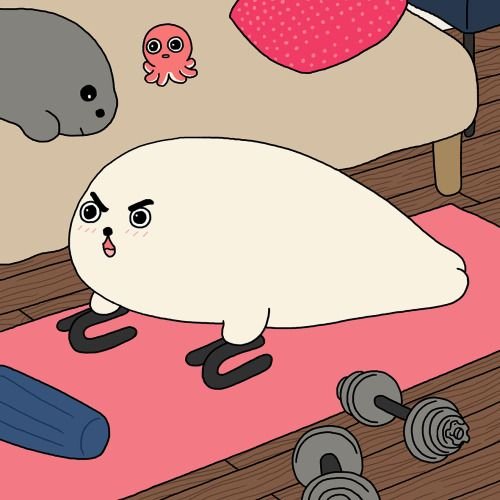 Милые тюлени арт