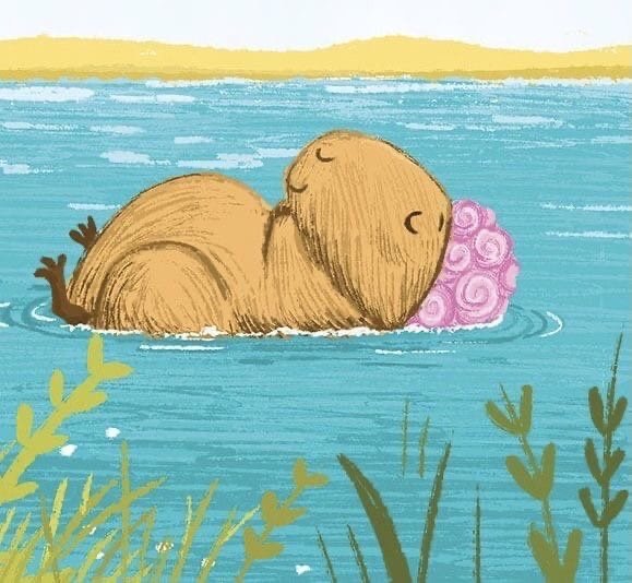 Капибара милые рисунки