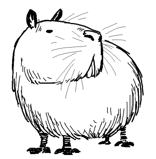 Капибара раскраска