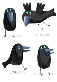 Рисуем ворону с детьми