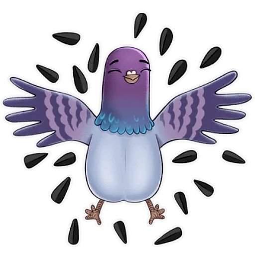 Голубь мультяшный