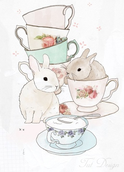 Милые иллюстрации чаепитие