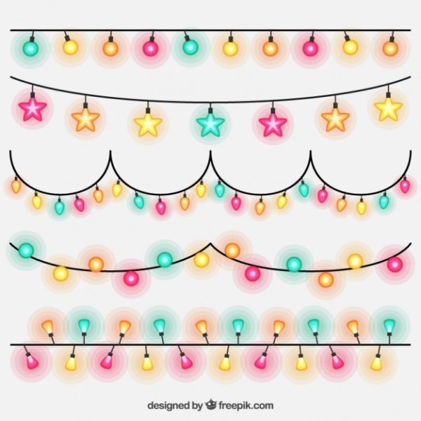 Гирлянда для срисовки