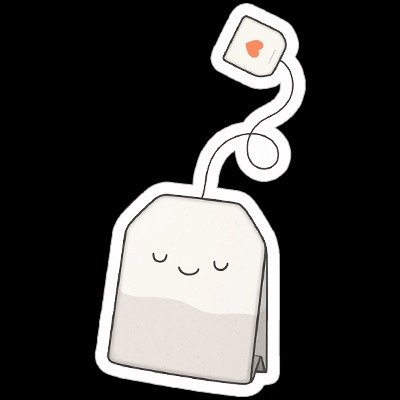 Пакетик чая для срисовки