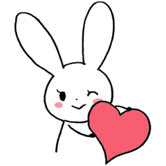 Милый кролик с сердечком