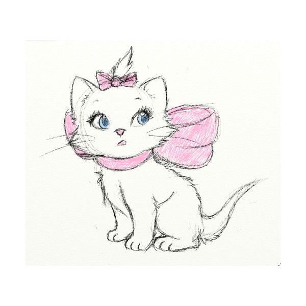 Кошка для срисовки маленькая