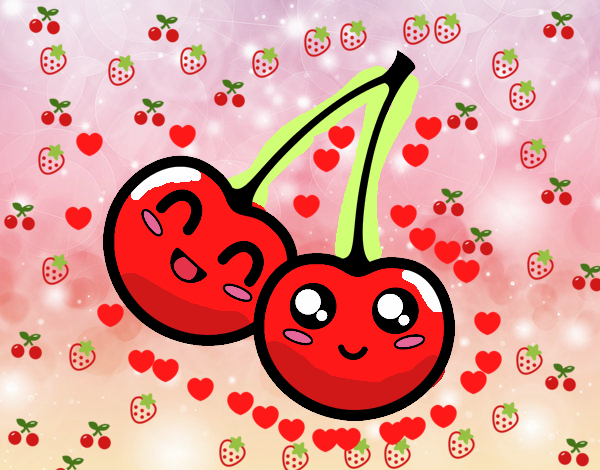 Милая вишня с глазками