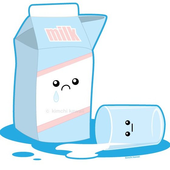 Пакет молока мультяшный