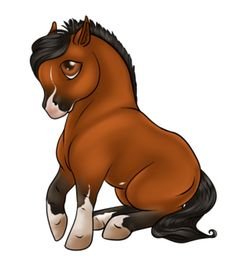 Милые мультяшные лошади