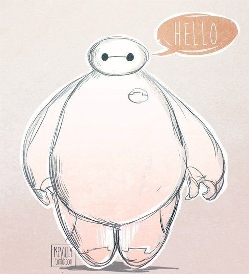 Зарисовки для скетчбука Баймакс