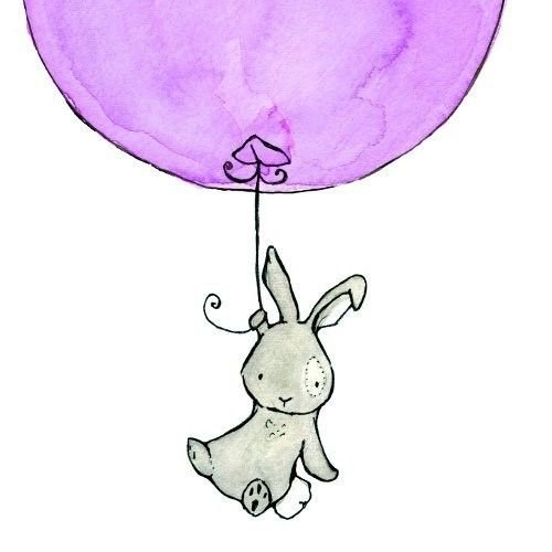 Милый кролик с шариком