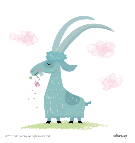 Милая коза рисунок