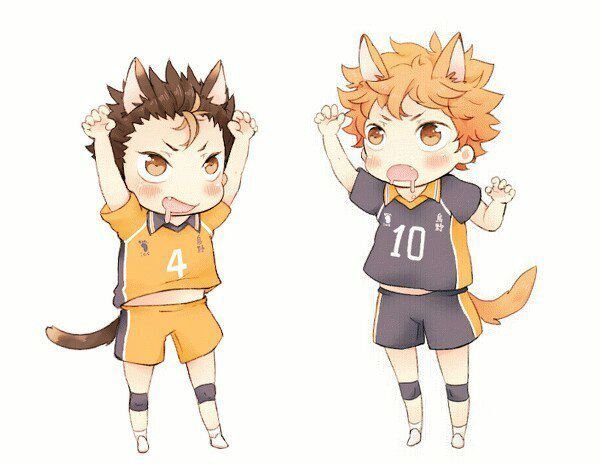 Хината и Кагеяма дети