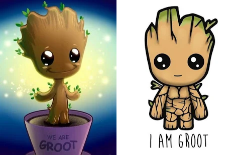 Грут Марвел рисунок