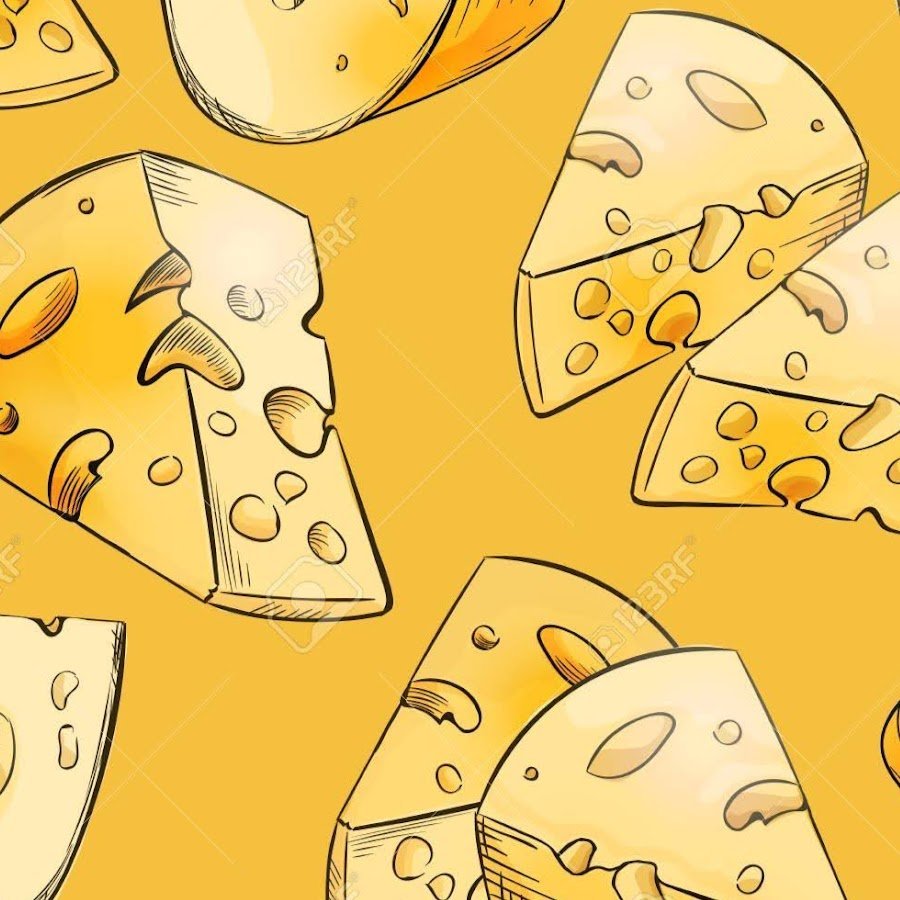 Сыр в мультяшном стиле