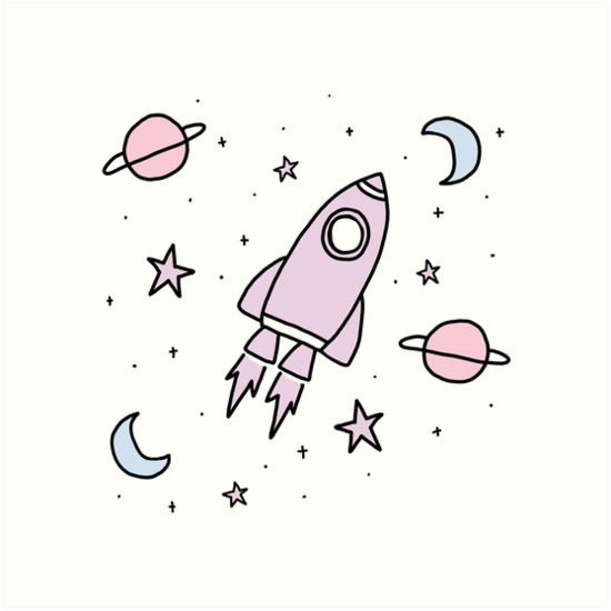 Милые рисунки ракеты