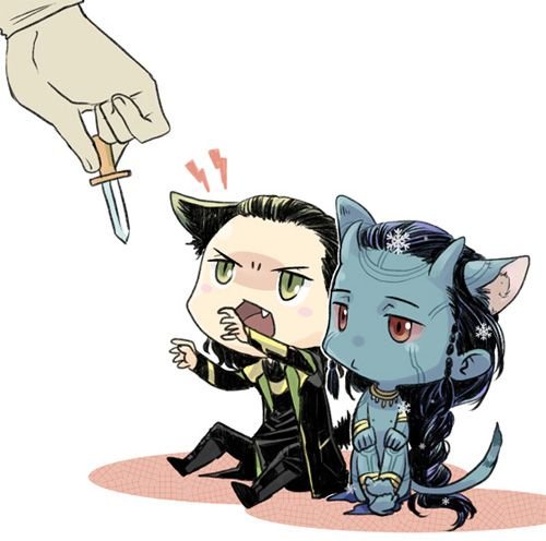 Тор и Локи Чиби арт