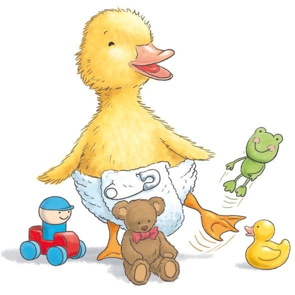 Милый гусенок рисунок