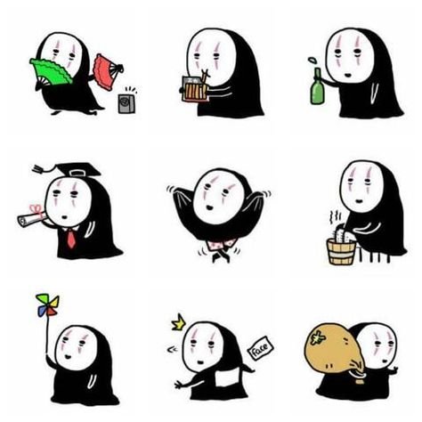 Хаяо Миядзаки Безликий Стикеры