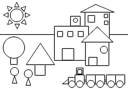 Рисунок из геометрических фигу