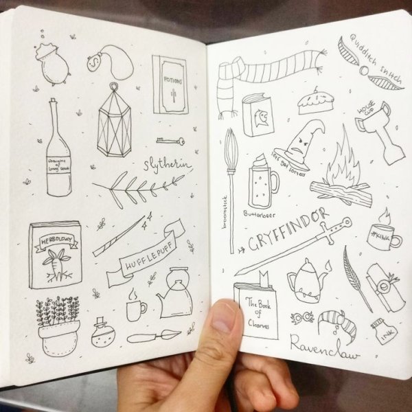 Гарри Поттер скетч маркерами