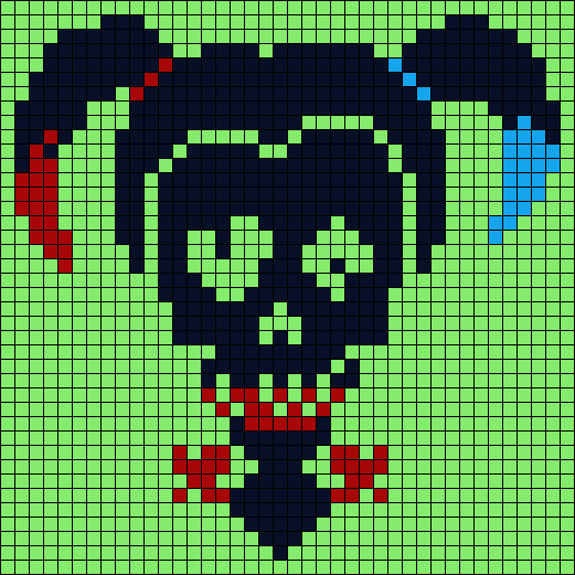 Харли Квинн по клеточкам