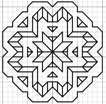 Узоры по клеточкам в тетради