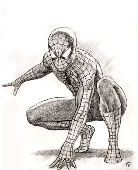 Человек паук рисунок