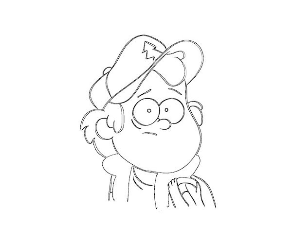 Венди и Диппер для срисовки