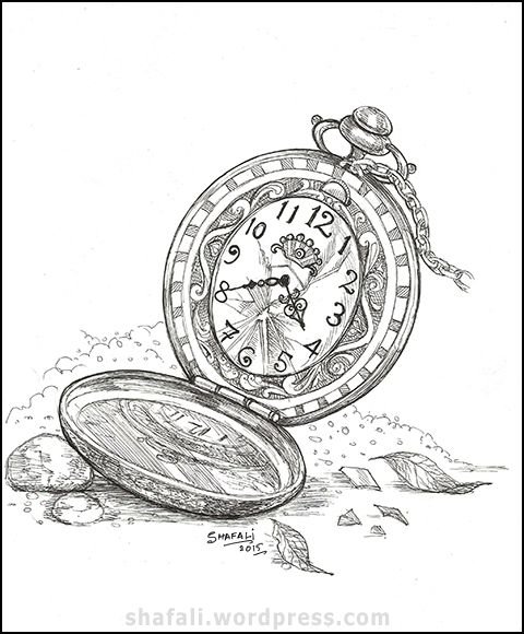 Карманные часы эскиз