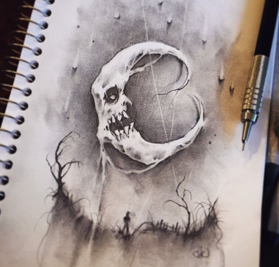 Смерть Луны рисунок