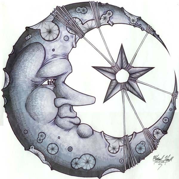 Стилизованный месяц