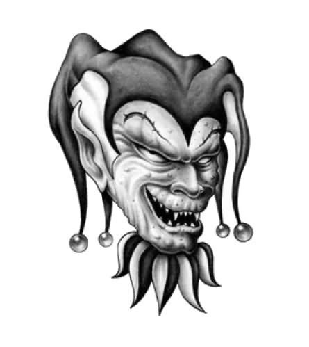 Тату голова шута
