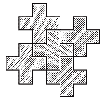 Объемный крестик по клеточкам