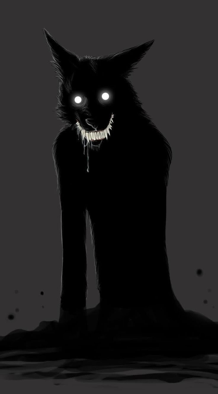 Страшный черный кот