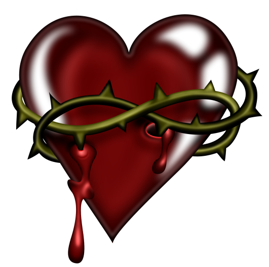 Разбитое кровоточащее сердце