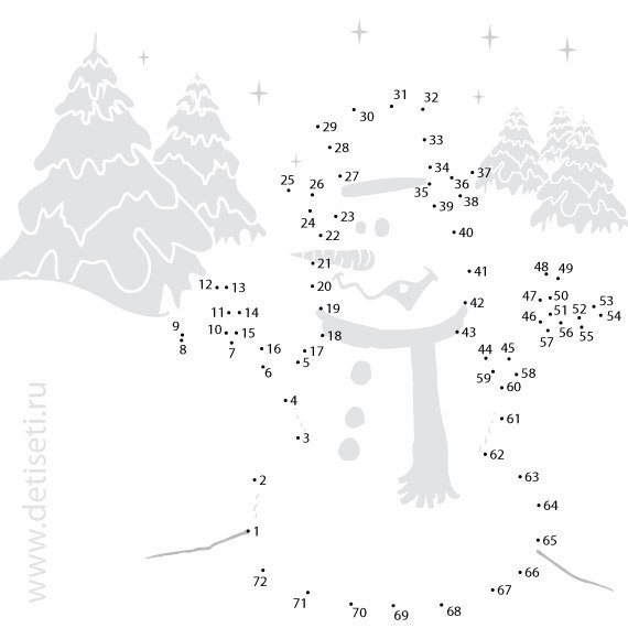 Соединять точки по номерам