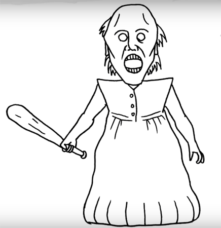 Рисунок страшной бабки (49 фото)